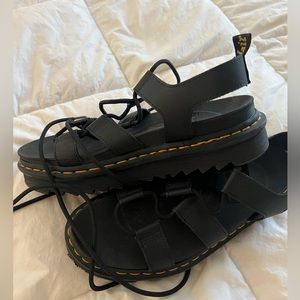 DR MARTENS LACE UP SANDALS
